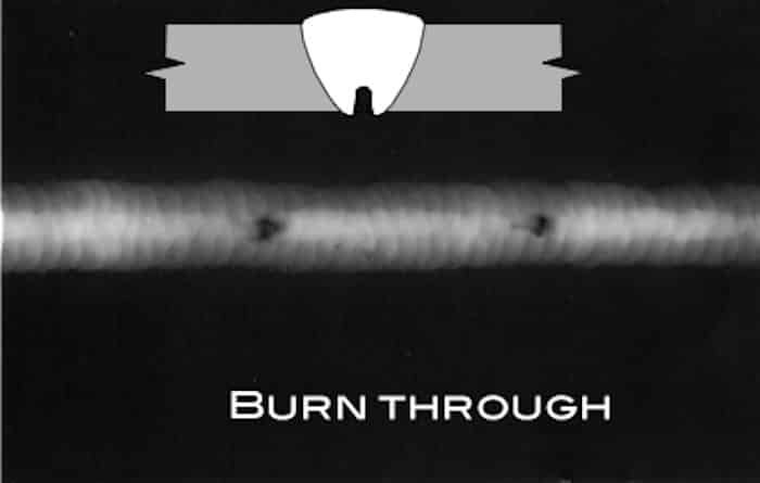عيوب اللحام Burn Through