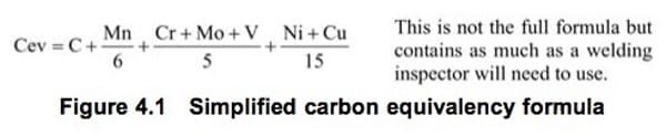 معادلة تكافؤ الكربون carbon equivalency formula