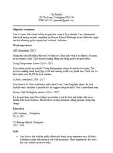 CV-template-Teenager